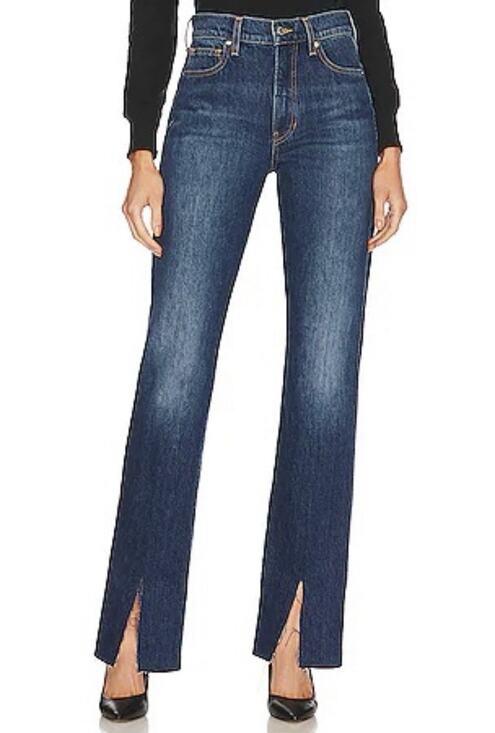 VERONICA BEARD Denim - New VERONICA BEARD Keane Split Hem Straight-Leg Bright Blue High Rise Jeans 27